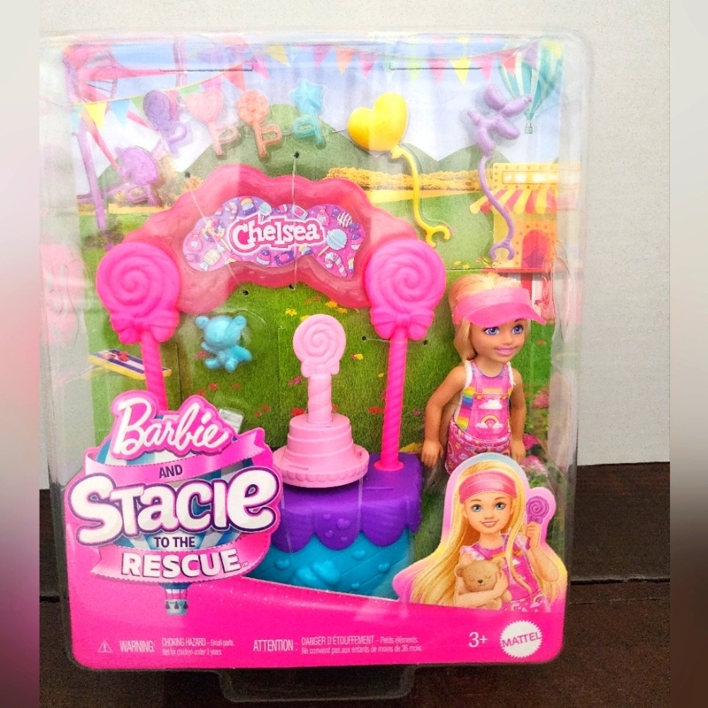 NEW (Barbie)-Chelsea & her Lollipop Candy Stand Playset
